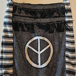 Crossbody Tote Bag Up Peace Sign